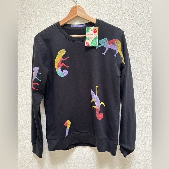 NWT We Are Hairy People hand painted chameleons. Size xs. - Picture 3 of 5